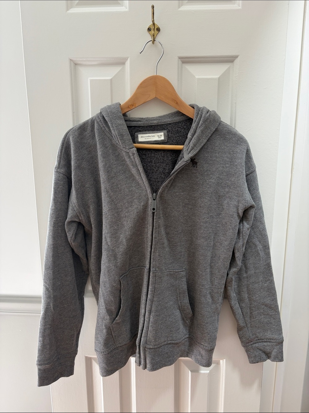 Gray Zip-Up Hooded Sweater